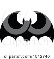 Flying Vampire Bat Halloween Silhouette