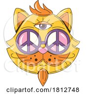Cat Face Retro Cartoon