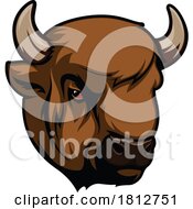 Poster, Art Print Of Tough Bison Buffalo Mascot Head