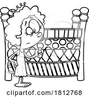 Poster, Art Print Of Princess And The Pea Black And White Cartoon