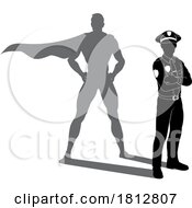Superhero Police Man Policeman Super Hero Shadow
