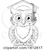 Wise Owl Bird Cartoon Graduation Professor Teacher by AtStockIllustration #COLLC1812817-0021