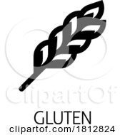 Poster, Art Print Of Wheat Plant Gluten Food Icon Concept