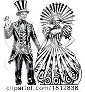 Poster, Art Print Of Couple Wearing Carnival Costumes