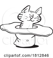 Poster, Art Print Of Cartoon Cat Sitting In A Hat