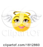 Angel Emoji Emoticon Woman Female Cartoon Icon