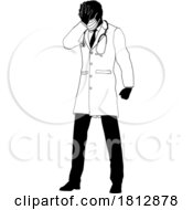 Doctor Upset Man Medical Silhouette Person