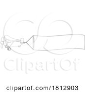 Poster, Art Print Of Banner Pulling Aeroplane Cartoon Coloring Plane