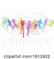 Poster, Art Print Of Sports Active Fitness Sport Silhouettes People