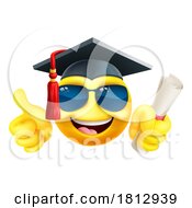 Emoji Graduate College Sunglasses Cartoon Emoticon by AtStockIllustration #COLLC1812939-0021