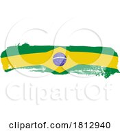 Brush Styled Flag Of Brazil