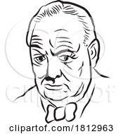 Poster, Art Print Of Caricature Portrait Of Winston Churchill