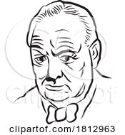 06/15/2024 - Caricature Portrait Of Winston Churchill