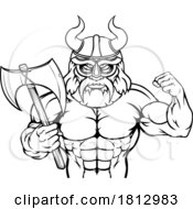 Poster, Art Print Of Viking Cartoon Sports Mascot