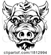 Boar Wild Hog Razorback Warthog Mascot Pig Cartoon