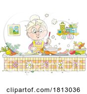Granny Cooking Licensed Clipart Cartoon
