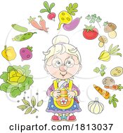 Granny With Ingredients Licensed Clipart Cartoon
