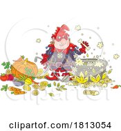 Ogre Cooking Stew And Adding A Bone Licensed Clipart Cartoon