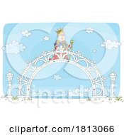 King On A Crystal Bridge Licensed Clipart Cartoon