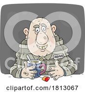 Prisoner With Tea Licensed Clipart Cartoon