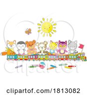 Poster, Art Print Of Toys On A Train Licensed Clipart Cartoon