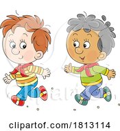 Boys Running Licensed Clipart Cartoon