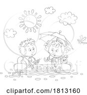 Poster, Art Print Of Children Rafting Licensed Clipart Cartoon