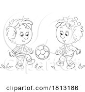 Poster, Art Print Of Boys Playing Soccer Licensed Clipart Cartoon