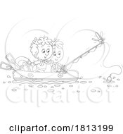 Poster, Art Print Of Boys Fishing Licensed Clipart Cartoon