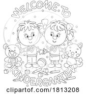 Poster, Art Print Of Welcome To Kindergarten Kids Licensed Clipart Cartoon