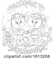 Welcome To Kindergarten Kids Licensed Clipart Cartoon