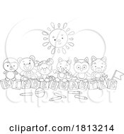 Poster, Art Print Of Toys Over Kindergarten Blocks Licensed Clipart Cartoon