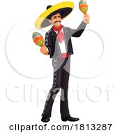 Poster, Art Print Of Mariachi Maraca Man Licensed Clipart