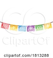 Mexican Papel Picado Paper Cut Party Banner Licensed Clipart by Vector Tradition SM