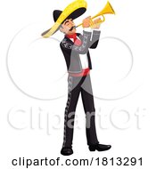 Poster, Art Print Of Mariachi Trumpet Player Licensed Clipart