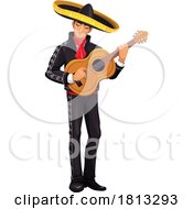 Mariachi Guitarist Licensed Clipart