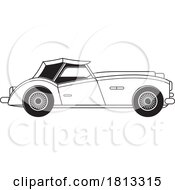 Classic Car Black And White Clipart