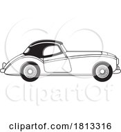 Classic Car Black And White Clipart