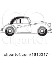 Classic Car Black And White Clipart