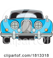 06/29/2024 - Blue Classic Car Front View Clipart