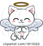 Poster, Art Print Of Angel Cat With Halo Licensed Cartoon Clipart
