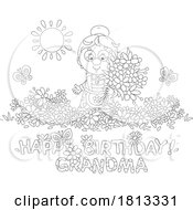 Poster, Art Print Of Happy Birthday Grandma Greeting Licensed Cartoon Clipart