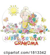 Poster, Art Print Of Happy Birthday Grandma Greeting Licensed Cartoon Clipart