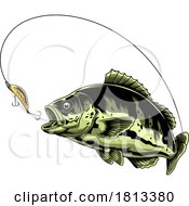 Bream Fish Chasing A Lure Licensed Cartoon Clipart