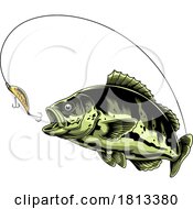 Bream Fish Chasing A Lure Licensed Cartoon Clipart by Hit Toon