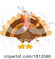 Poster, Art Print Of Turkey Bird Mascot Archer Licensed Cartoon Clipart