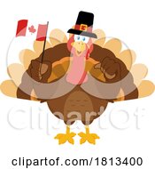 Canadian Pilgrim Turkey Bird Mascot Licensed Cartoon Clipart