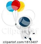Astronaut With Balloons Licensed Cartoon Clipart