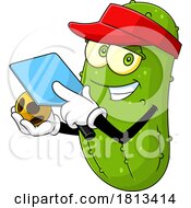 07/02/2024 - Male Pickleball Pickle Mascot Licensed Cartoon Clipart