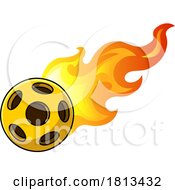 Flaming Pickleball Licensed Cartoon Clipart